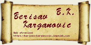 Berisav Karganović vizit kartica